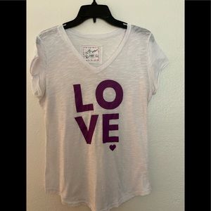 💕REFLEX BRAND S/S COTTON TEE W/LOVE LOGO ...LRG💕